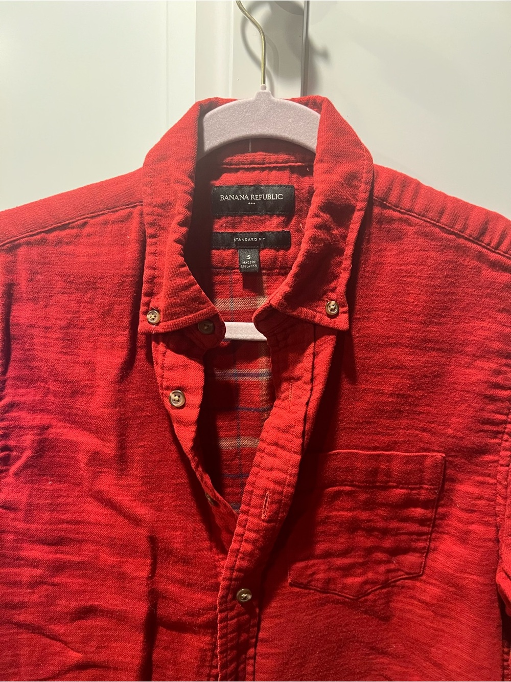 Banana Republic Women’s Red Plaid Lined Shacket Shirt Jacket Size S - Picture 3 of 10